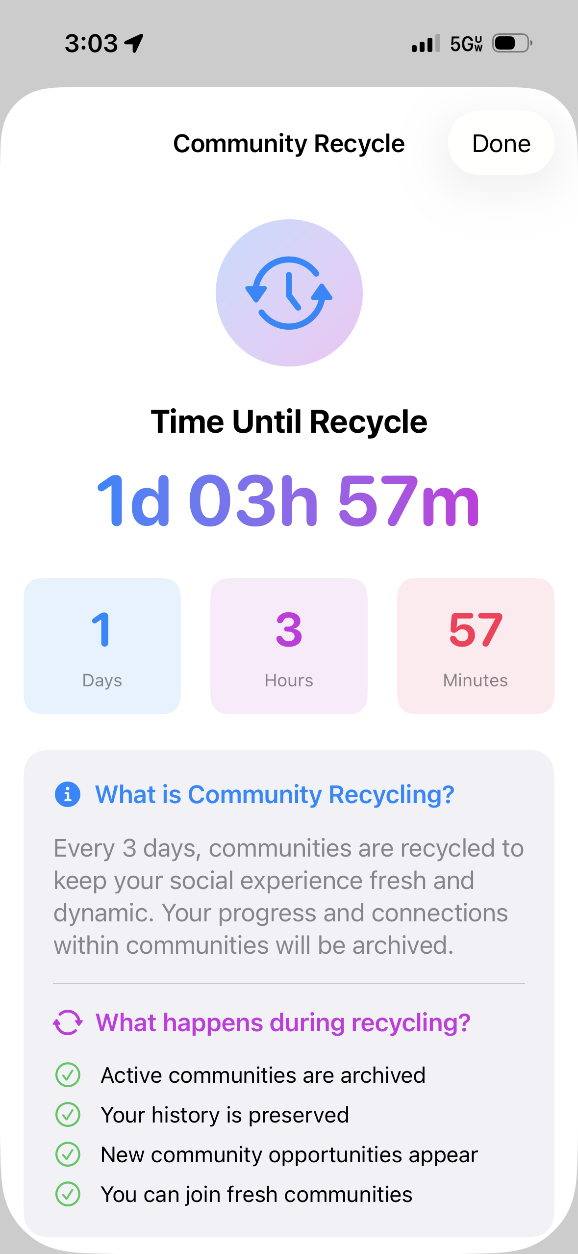 Community Recycle Feature